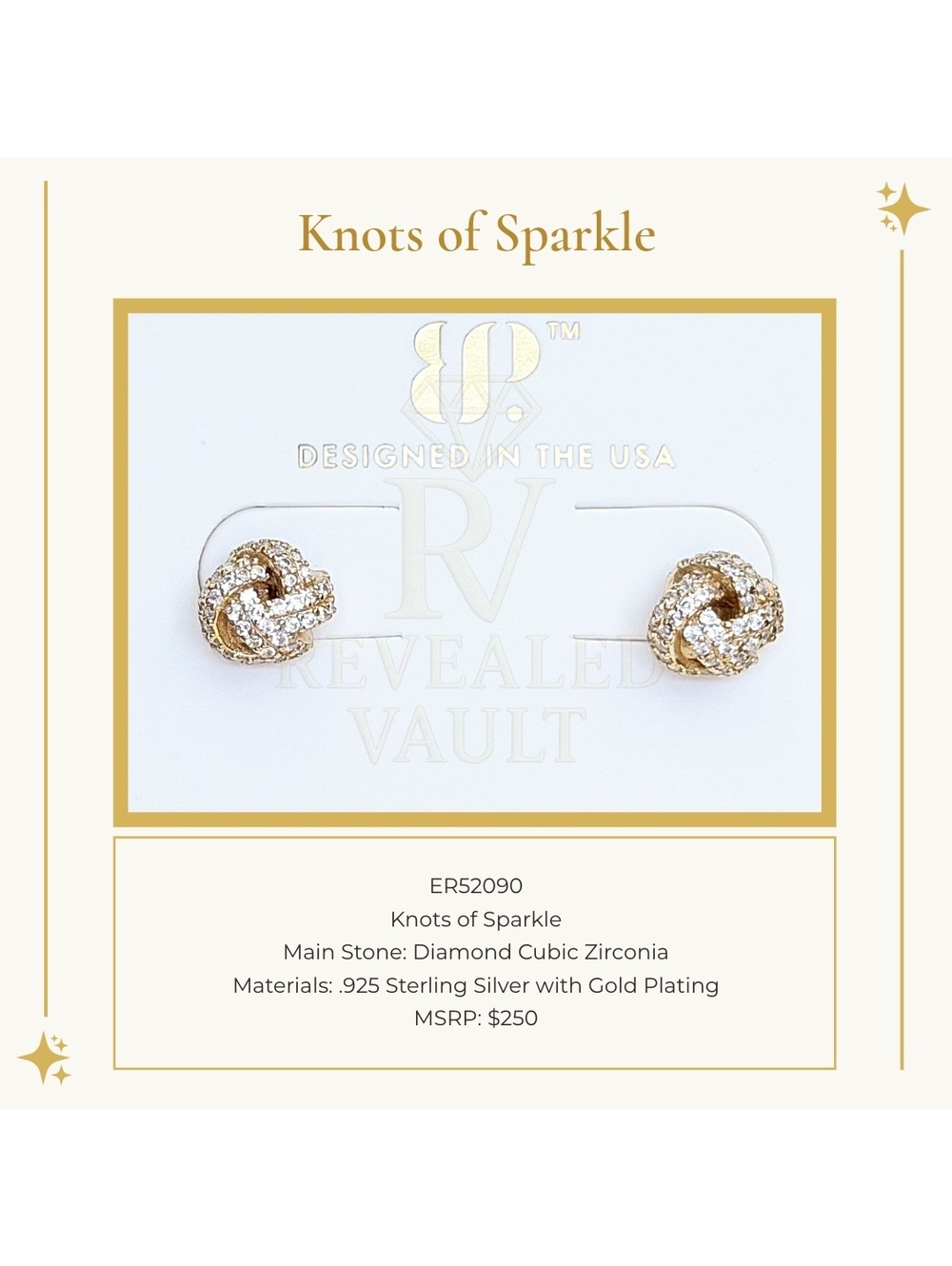 Knots of Sparkle - Sterling Club Vermeil